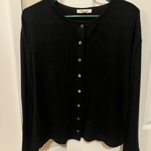 Madewell Black Button-Up Cardigan
